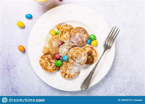 Dutch Mini Pancakes Called Poffertjes Stock Photo Image Of Homemade
