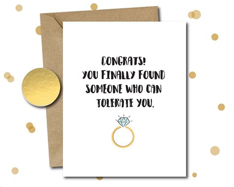 Funny Wedding Shower Card Funny Engagement Card Funny Bridal Shower