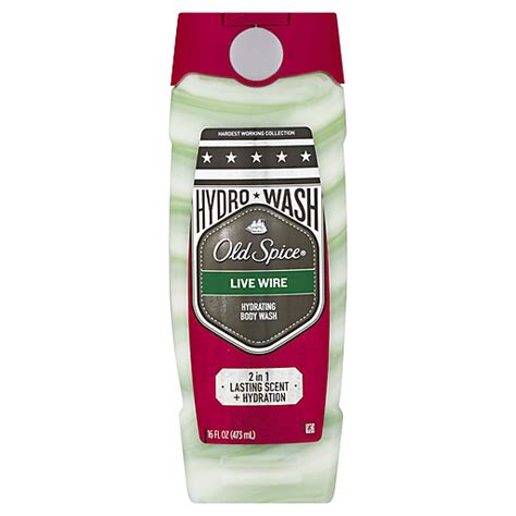 Old Spice 2 In 1 Lasting Scent Hydration Live Wire Hydro Wash Body