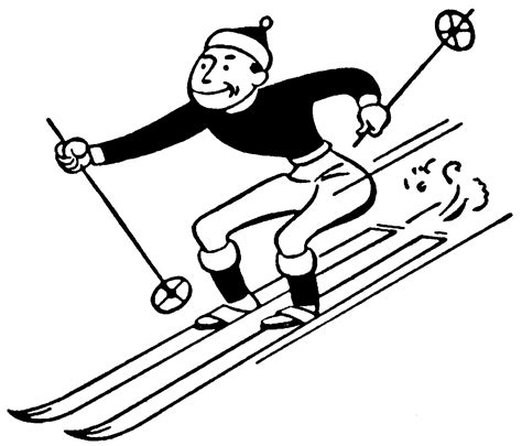 A Person Skiing Cartoon Clipart Best