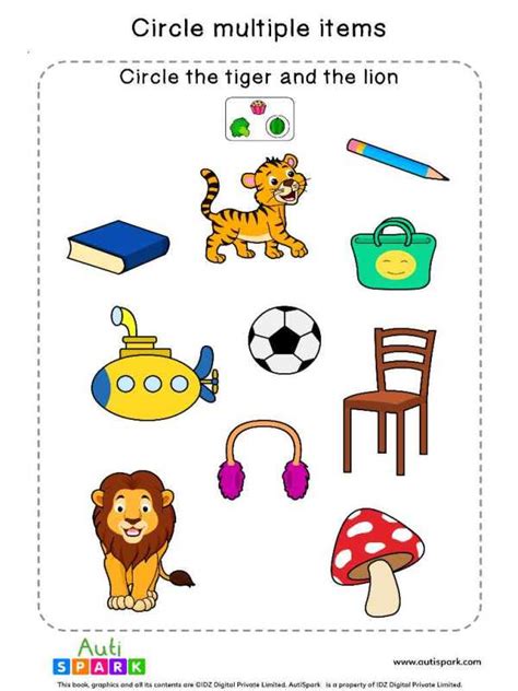 Circle And Identify Objects 08 Best Sorting Worksheet Autispark