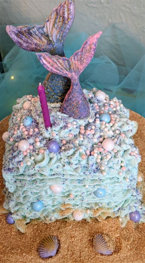 Mermaid Smash Cake Baby Girl First Birthday Girl First Birthday