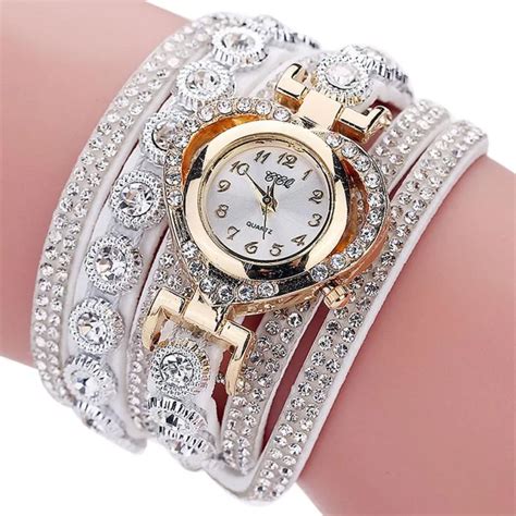 Buy Luxury Rhinestone Women Watches Vintage Leather