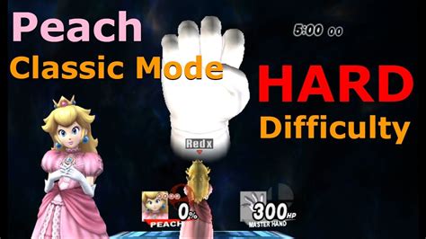 Super Smash Bros Brawl Classic Mode Hard Difficulty Peach