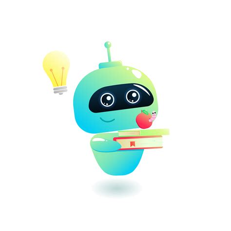 Bot Is Learning Study Chatbot With Book Online Education Cartoon