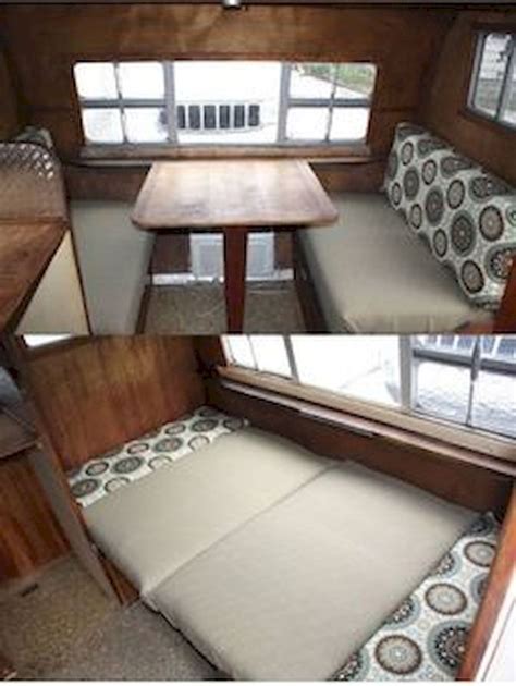 50 Impressive Interior Design Ideas For Rv Dinette Camper Cushions