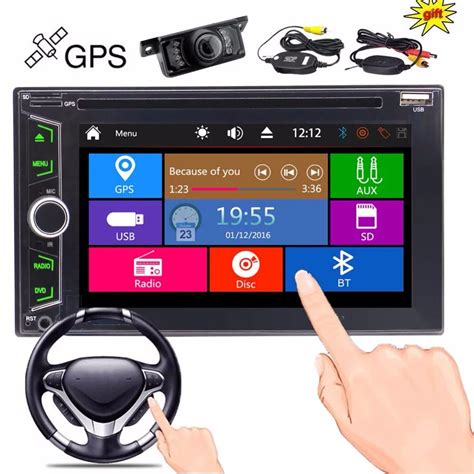 Wireless Rear Camera EinCar Double Din Car DVD Player In Dash GPS Navigation Din Autoradio