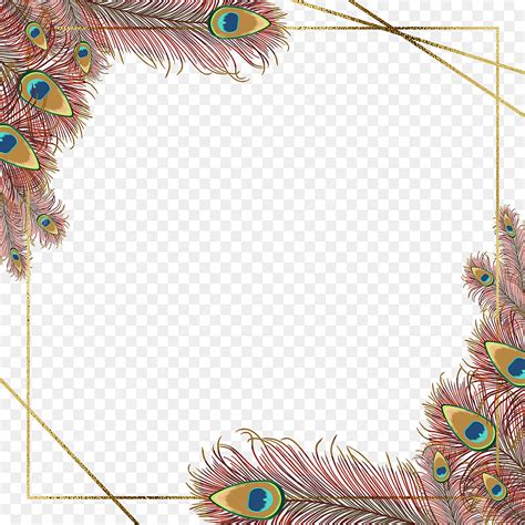 Peacock Feather Border Png Picture Fuchsia Peacock Feather Metal Border Peacock Feather Frame