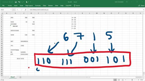 How to convert binary to hexadecimal? Excel Convert Decimal To Binary Large Numbers - converter ...