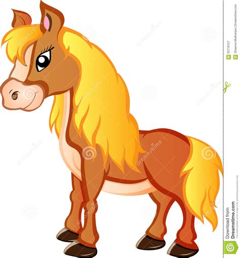 Cartoon Pony Stock Vector Illustration Of Friendly Expression 63718127