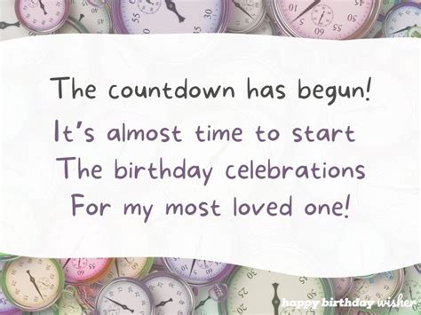 A Birthday Countdown For My Love Happy Birthday Wisher