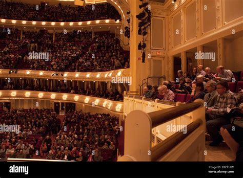 Inside Orchestra Hall With The Chicago Symphony Orchestra Stock Photo