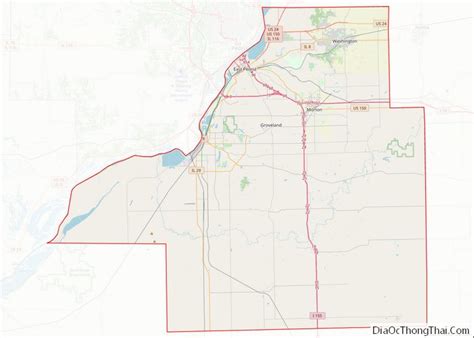 Map Of Tazewell County Illinois