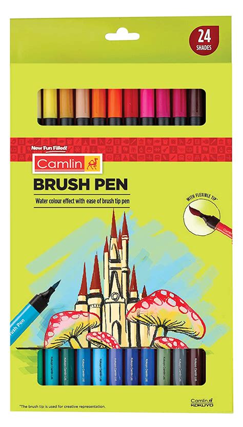 Camlin Kokuyo Brush Pens 24 Shades Multicolor Marian Services