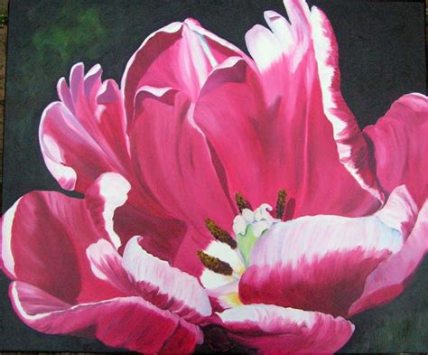 Pink Parrot Tulip Another Oil Painting Watercolor