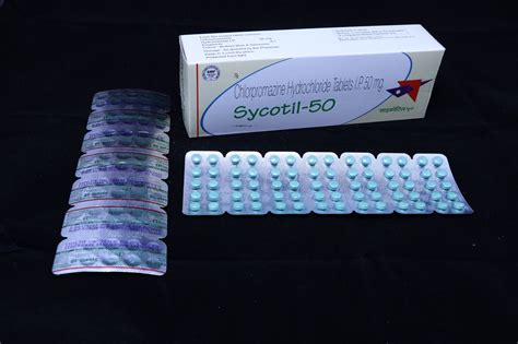 50 Mg Chlorpromazine Hydrochloride Tablets Packaging Type Box Id