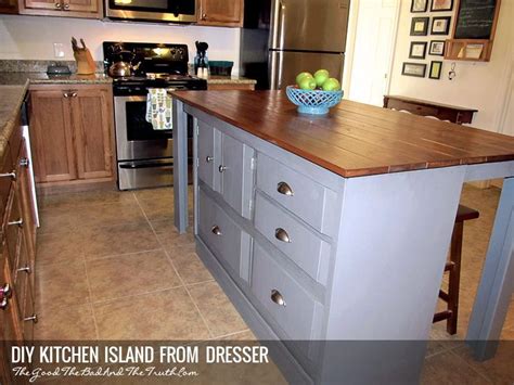 DIY KITCHEN ISLAND Made From Dresser