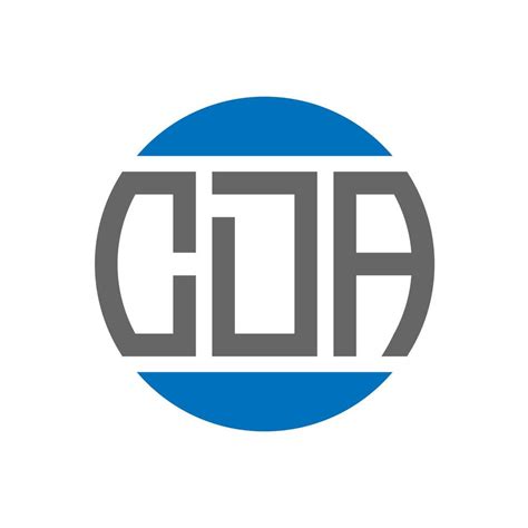 Diseño De Logotipo De Letra Cda Sobre Fondo Blanco Concepto De