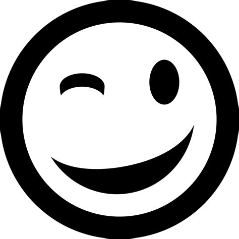 Wink Emoticon Smiley Face Svg Png Icon Free Download (#1512