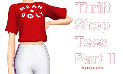 Lana Cc Finds Rosy Sims Thrift Shop Tees Part Ii 37 Sims Four