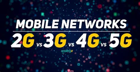 5g Vs 4g Vs 3g Vs 2g Cellular Network Standards Explained