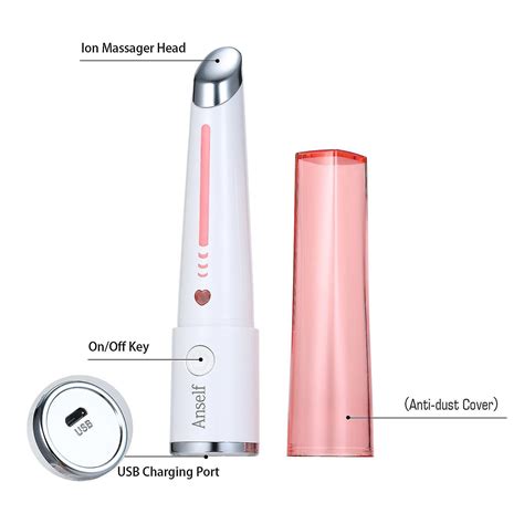 Facial Massager Wand Ionic High Frequency Heated Ion Eyes Dark