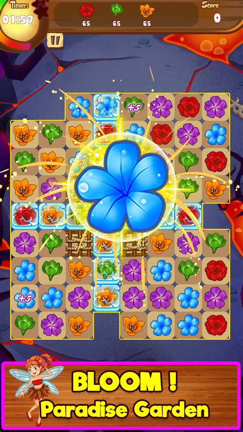 Flower Power Game Blossom Flowers Mania Match 3 Puzzle Free Games