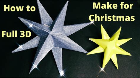 How To Make Christmas Star Simple 3d Paper Stars Christmas Diy