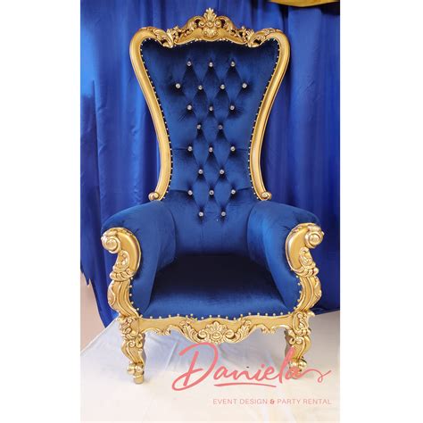 Blue Single Throne Chair Daniela Events