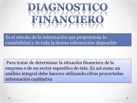 El Diagnostico Financiero