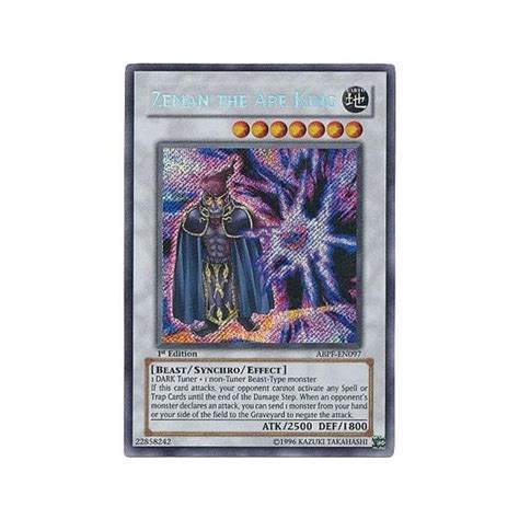 If this card attacks, your opponent cannot activate any spell or trap cards until the end of the damage step. Yu-Gi-Oh! Card ABPF-EN097 Zeman the Ape King (Secret Rare) | Chaos Cards