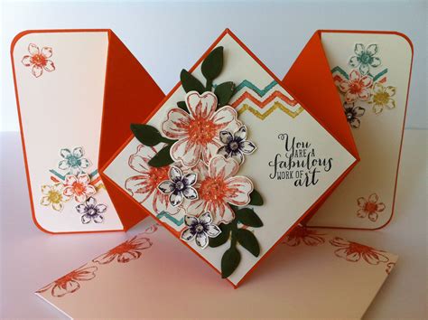 Diamond Fold Card With Matching Handmade Envelope Check Out My Video