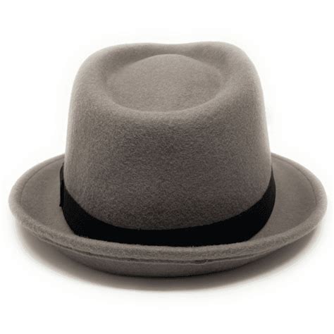 Grey Trilby Hat Handmade Wool Felt Crushable Camden