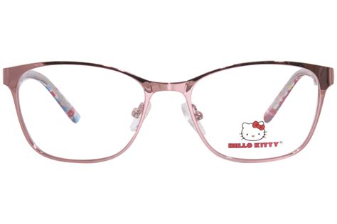 hello kitty hk 363 1 eyeglasses youth girl s pink silver full rim 48 16 130
