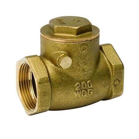 12 In Brass Swing Check Valve 101 003nl The Home Depot