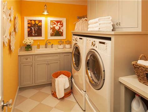 Orange Laundry Room Ideas Laundy Room Ideas