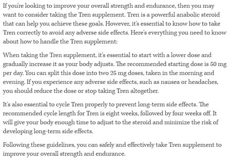 Tren Steroid Trenbolone Pills Cycle Dosage Side Effects Before