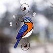 Bluebird stained glass bird window hangings suncatcher bird | Etsy en ...