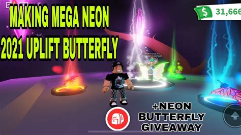 Making A Mega Neon 2021 Uplift Butterfly Roblox Adopt Me Youtube
