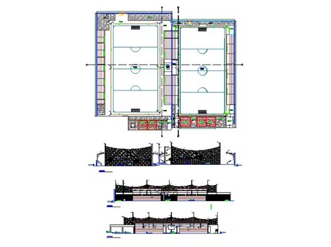 Losa Deportiva En AutoCAD Descargar CAD Gratis KB Bibliocad