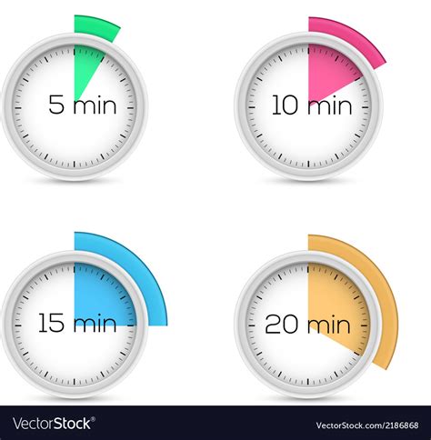 Timers Collection Royalty Free Vector Image Vectorstock
