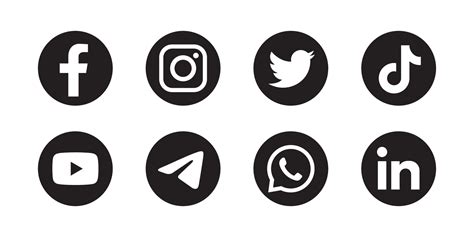 Vector Simple Social Media Icons