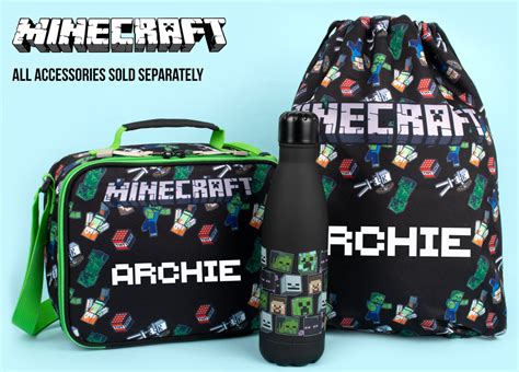 Minecraft Personalised Lunch Bag Minecraft World Fringoo