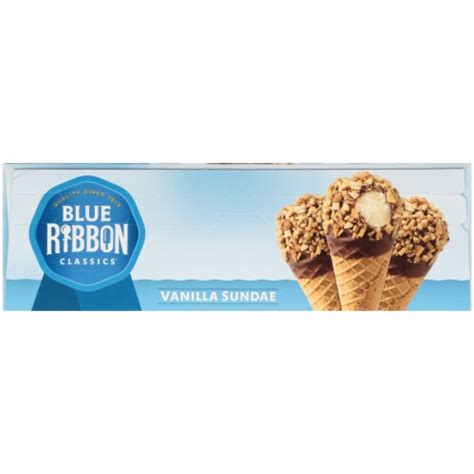 Blue Ribbon Classics Vanilla Sundae Frozen Dairy Dessert Cones 8 Ct