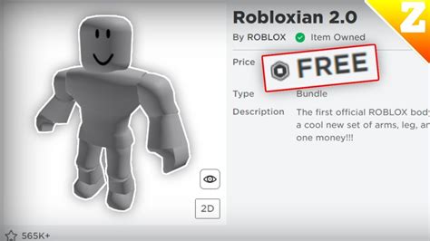How To Get Robloxian 20 For Free Youtube