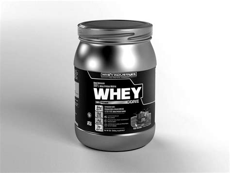 Free Whey Protein Label Mockup Psd