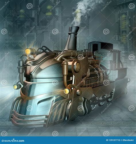 Steampunk Train Concept Art