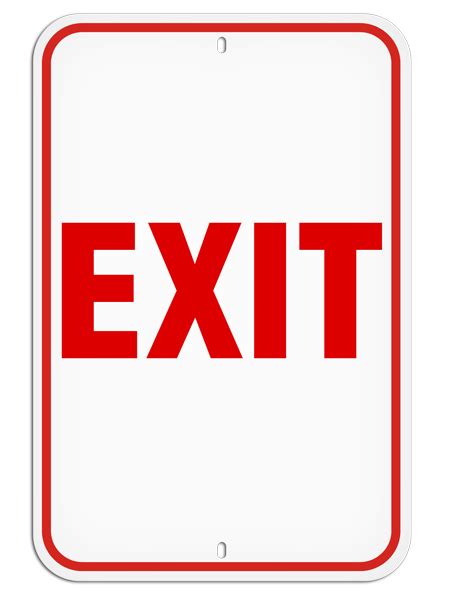 Parking Lot Sign Exit