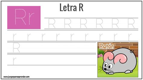 Aprender A Escribir La Letra R Juegos Para Aprender