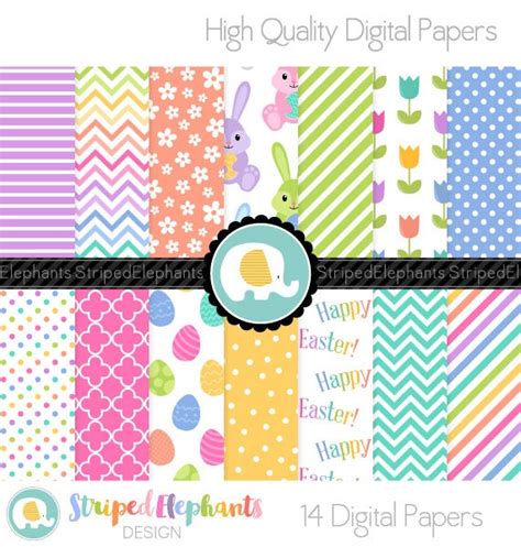 Easter Digital Paper Easter Clipart Easter Backgrounds Etsy